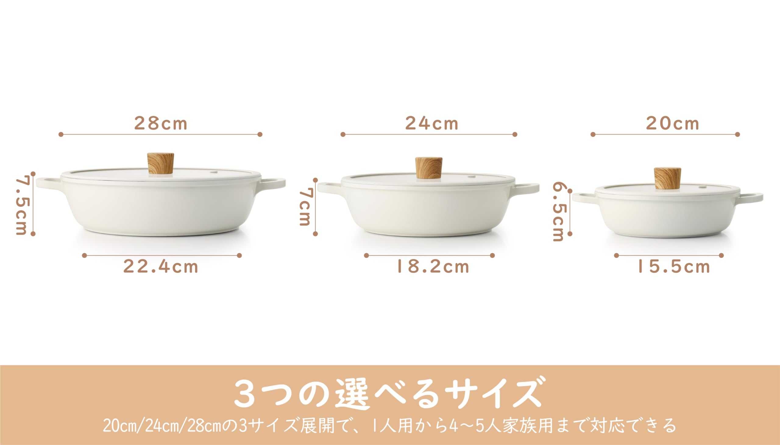 Amazon | SENSARTE 両手鍋 20cm セラミック IH対応 ガス対応 卓上鍋